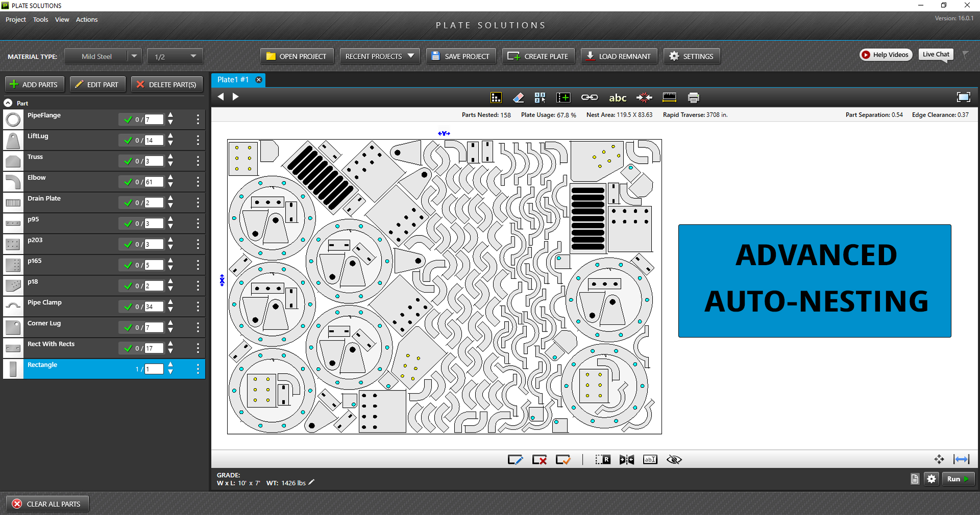 Plate Solutions Nesting Software